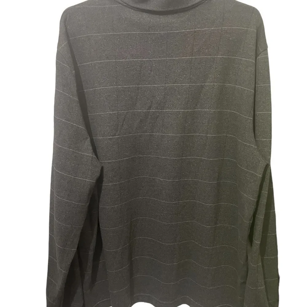 Van Heusen Charcoal Dk Gray LS Collar Mens Polo Shirt XXL